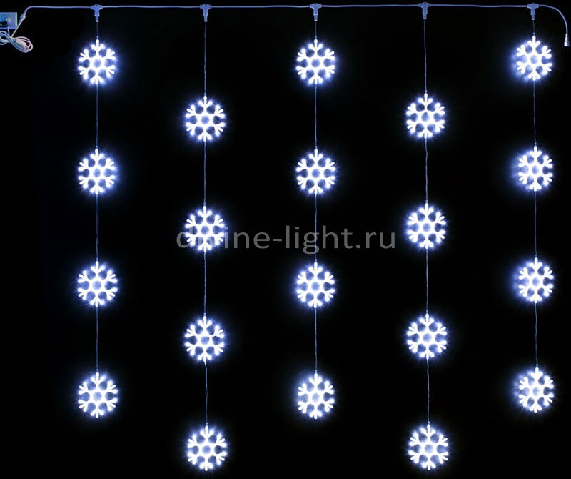 Световой занавес Rich LED RL-CMSF2*2-T/W 2x2 м белый холодный
