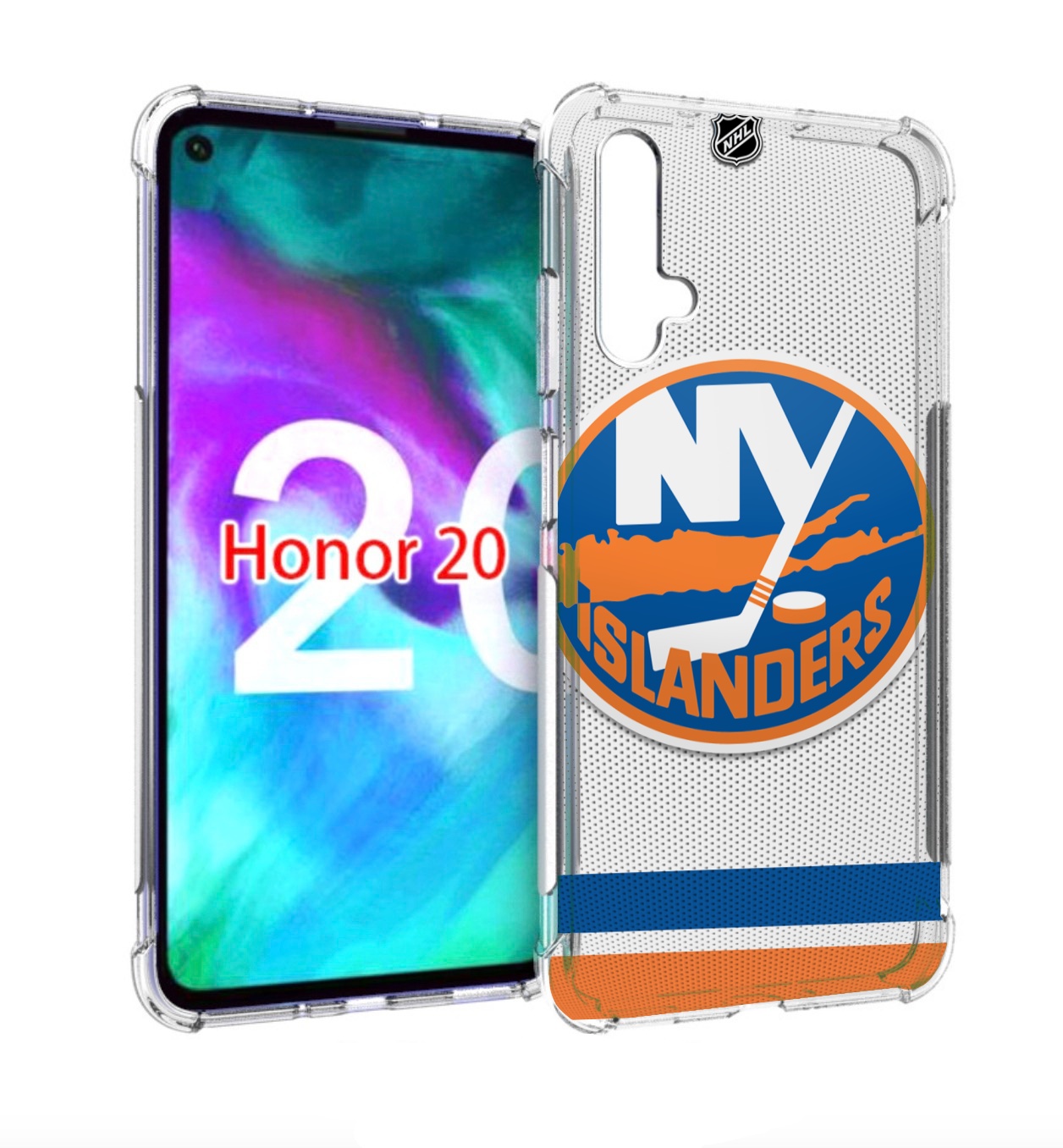 

Чехол бампер MyPads Нью Йорк аилендерс для Honor 20 Honor, Прозрачный, Tocco