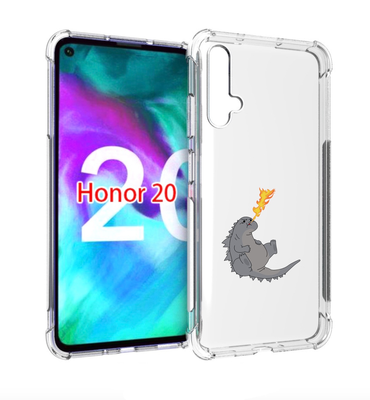 

Чехол бампер MyPads огнедышащий-дракончик для Honor 20 Honor, Прозрачный, Tocco