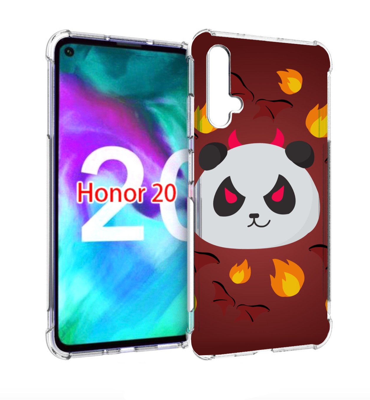 

Чехол бампер MyPads огненная-панда для Honor 20, Прозрачный, Tocco