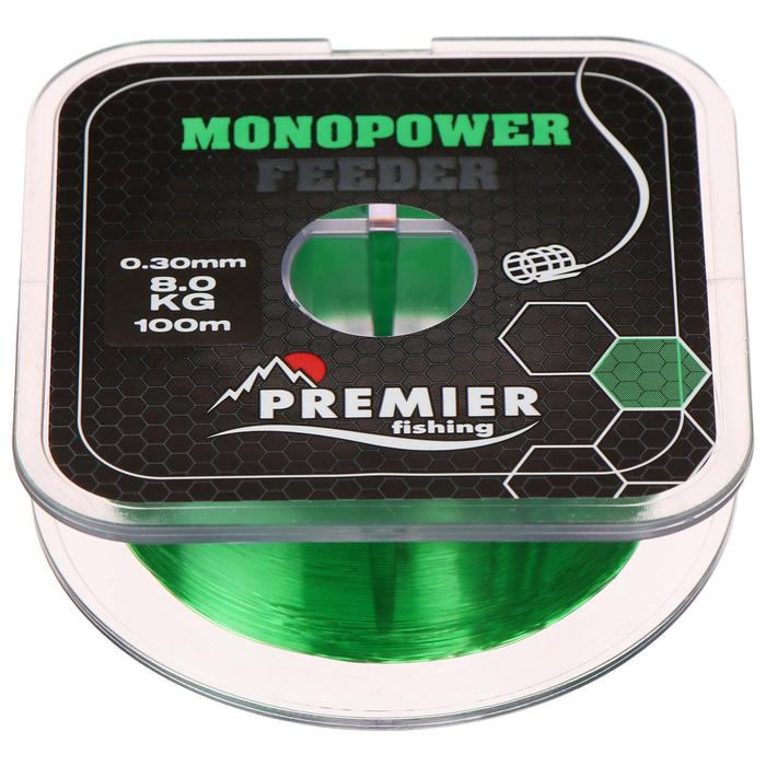 Леска Premier fishing MONOPOWER Feeder, green, 0,30 мм/100 м