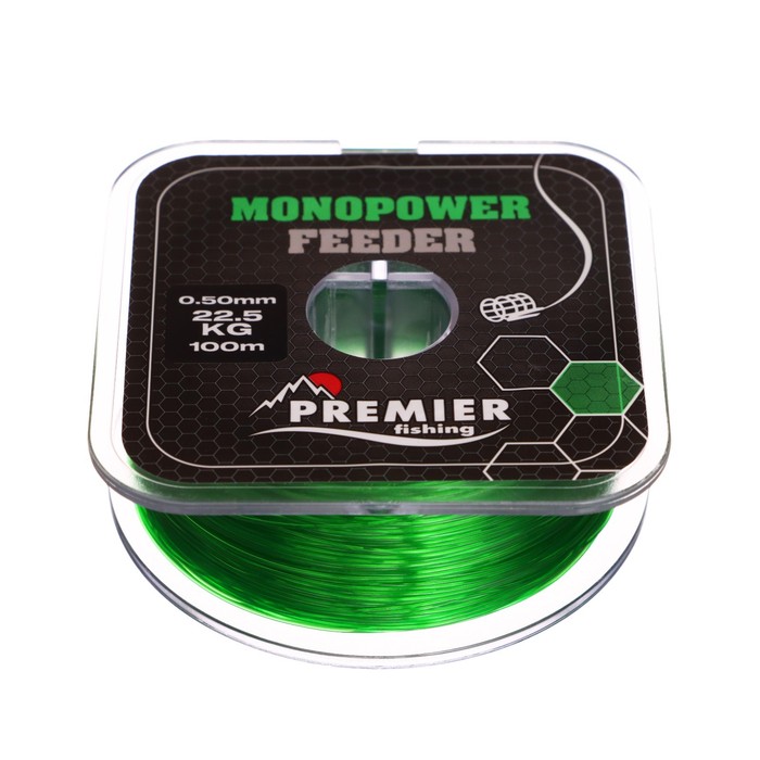 Леска Premier fishing MONOPOWER Feeder, Green, 0,50мм/100м