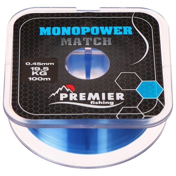 

Леска Premier fishing MONOPOWER Match, blue, 0,45 мм/100 м, Голубой