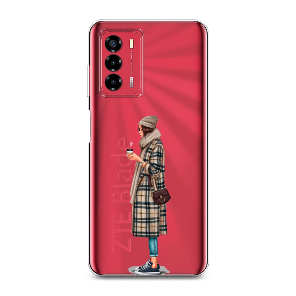 

Чехол на ZTE Blade A72 "Утренний кофе", Коричневый;бежевый, 135650-6