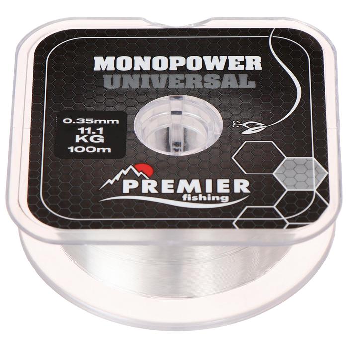 

Леска Premier fishing MONOPOWER Universal, 0,35 мм/100 м, Прозрачный