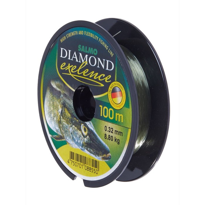 

Леска монофильная Salmo Diamond EXELENCE 100 м, 0,32 мм, Зеленый