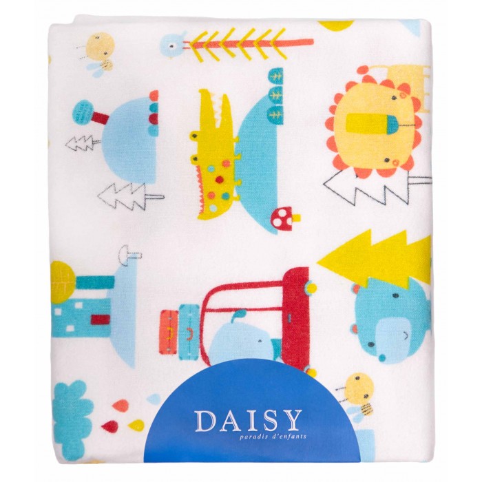 

Пеленка фланелевая Daisy Машинки 75х120 см, Белый