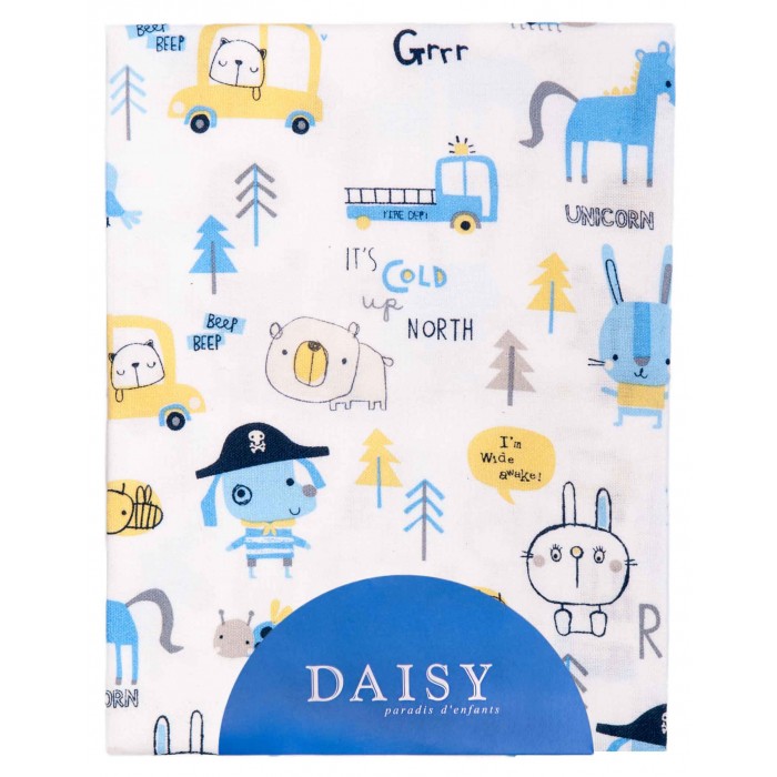 

Пеленка фланелевая Daisy Пират 75х120 см, Белый
