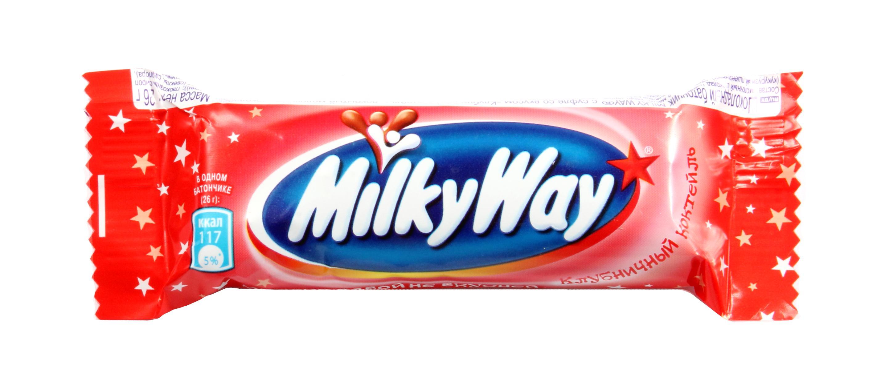 Шоколадный батончик Milky Way клубничный коктейль 26 г