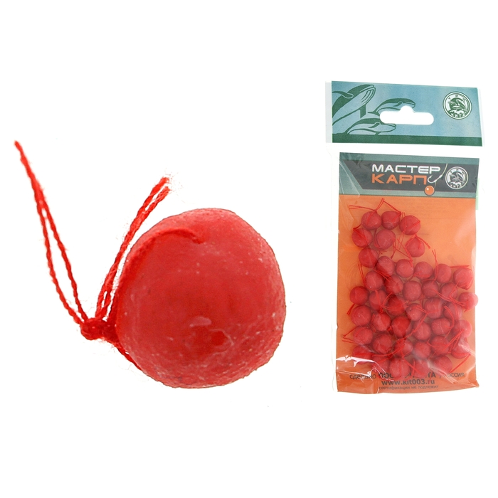 

Бойлики "Мастер Карп", d=8 мм, клубника (набор 40 шт), Красный