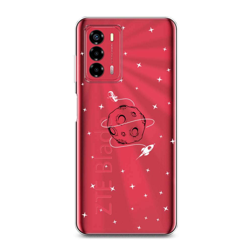 

Чехол на ZTE Blade A72 "Полет вокруг луны", Белый;серый;черный, 135650-2