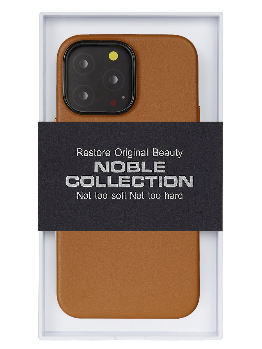 фото Чехол для iphone 13 noble collection - коричневый