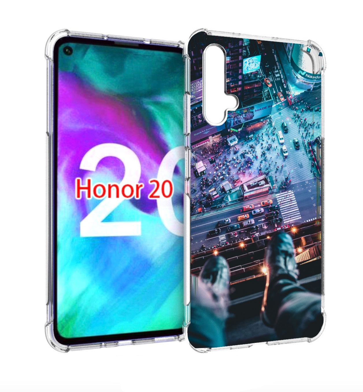 

Чехол бампер MyPads парень на крыше для Honor 20, Прозрачный, Tocco