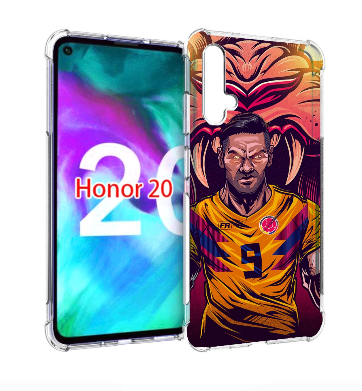 

Чехол бампер MyPads парень-тигр-красный для Honor 20 Honor, Прозрачный, Tocco