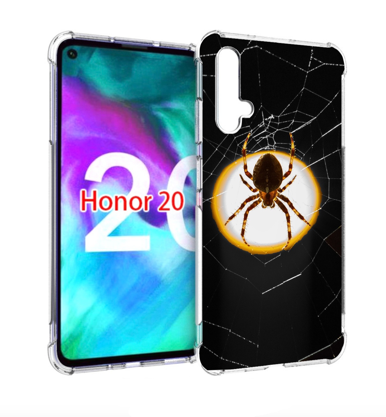 

Чехол бампер MyPads паук-с-паутинкой для Honor 20, Прозрачный, Tocco
