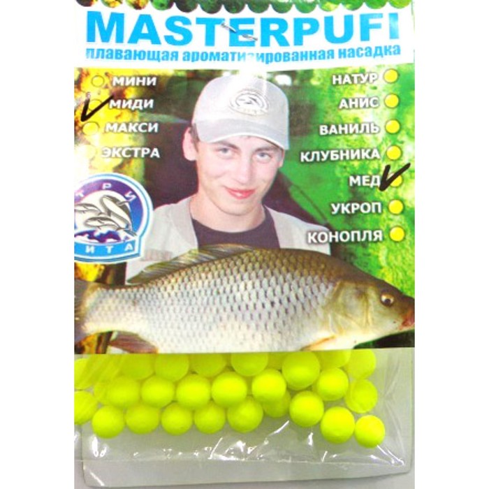 

Насадка Мастер Пуфи, вкус мёд, миди, цвет жёлтый, Желтый