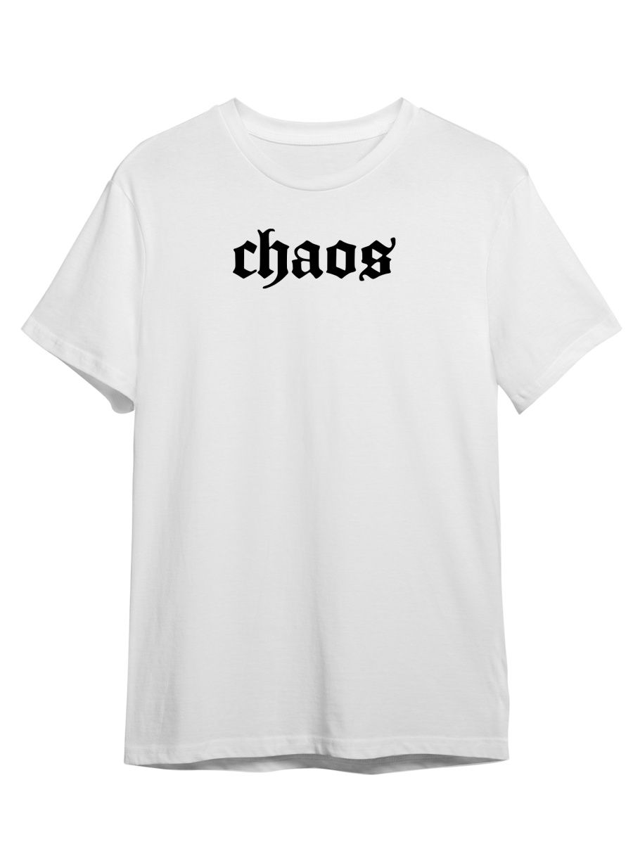 

Футболка унисекс Каждому Своё Chaos/Готика/Хаос STGO12N белая 4XL, Белый, "Chaos/Готика/Хаос" STGO12N