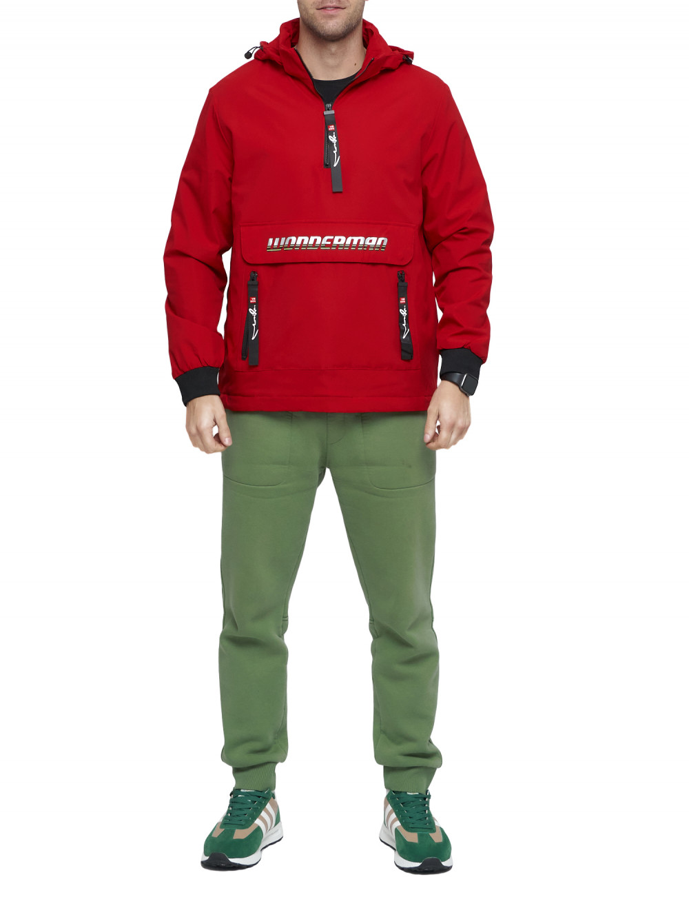 

Анорак мужской NoBrand AD88620 красный 48 RU, AD88620