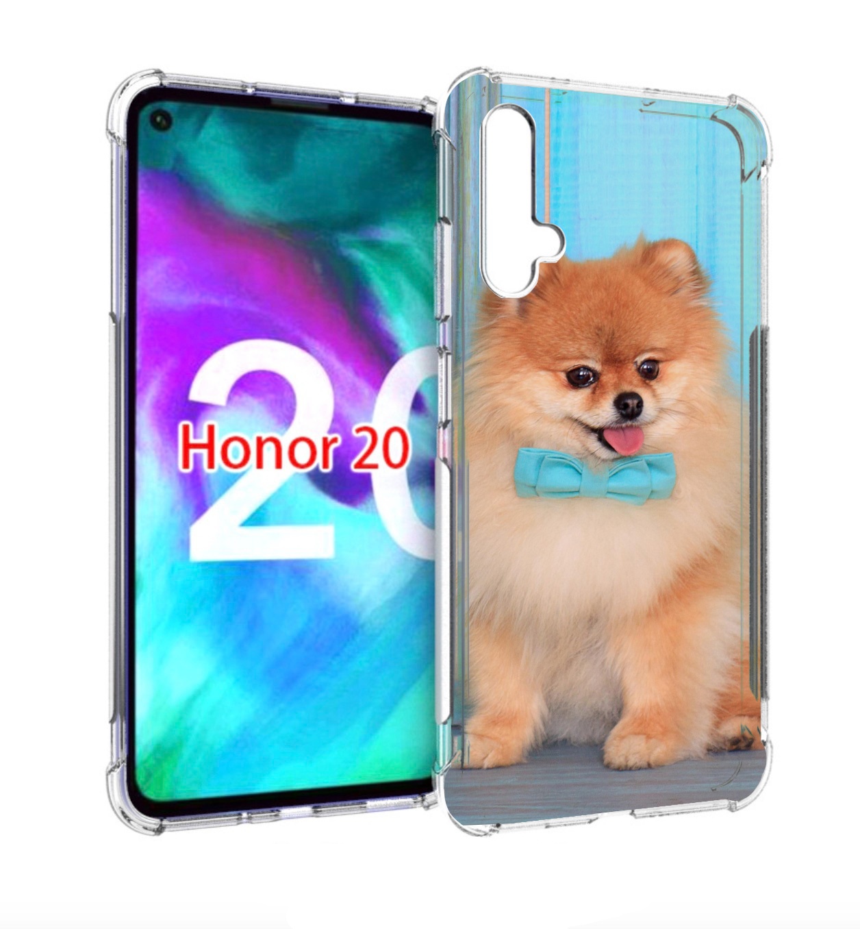 

Чехол бампер MyPads померанскии шпиц для Honor 20, Прозрачный, Tocco