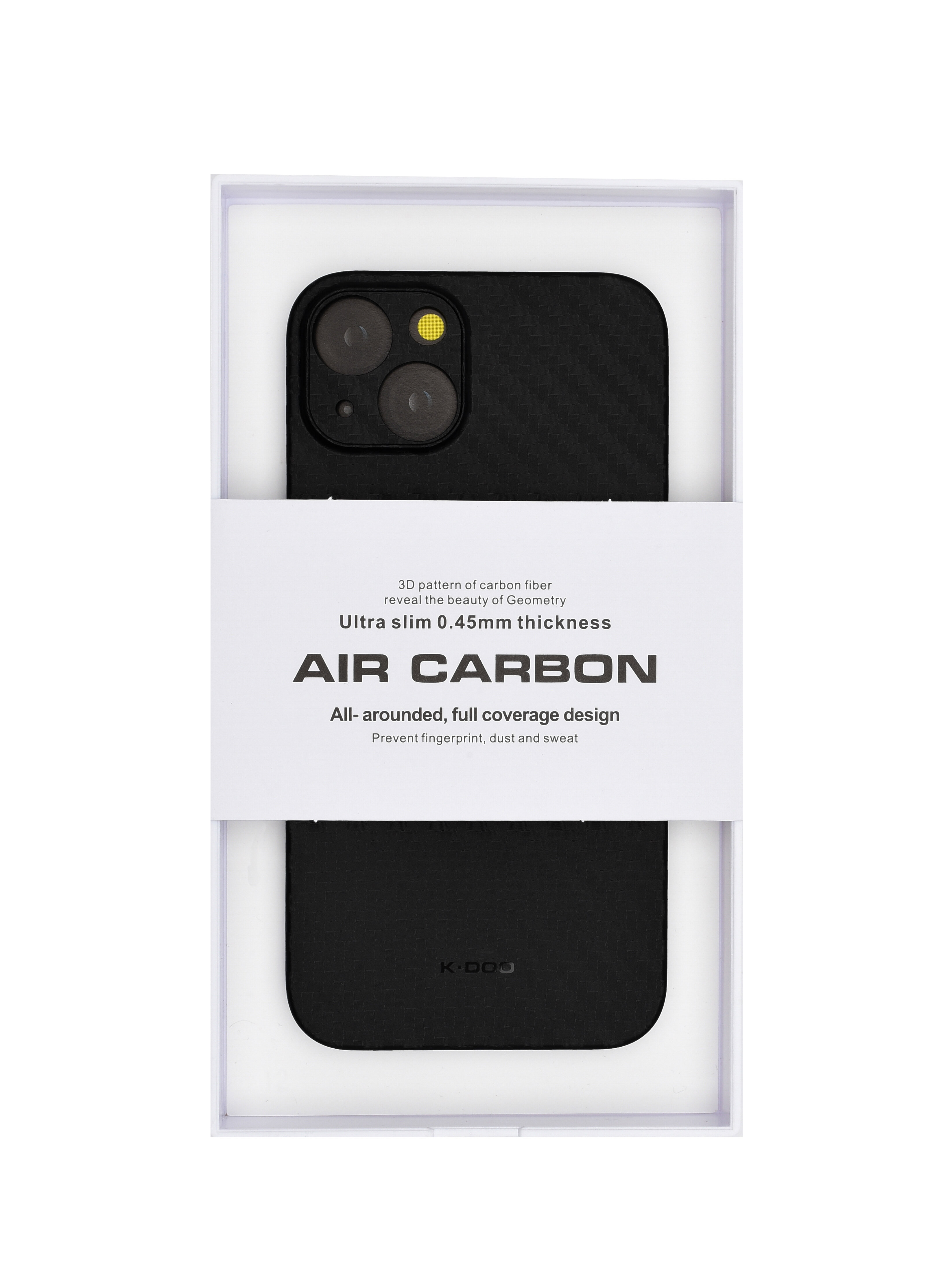 

Чехол для iPhone 14 AIR Carbon High Quality - Чёрный, Черный, Apple iPhone 14