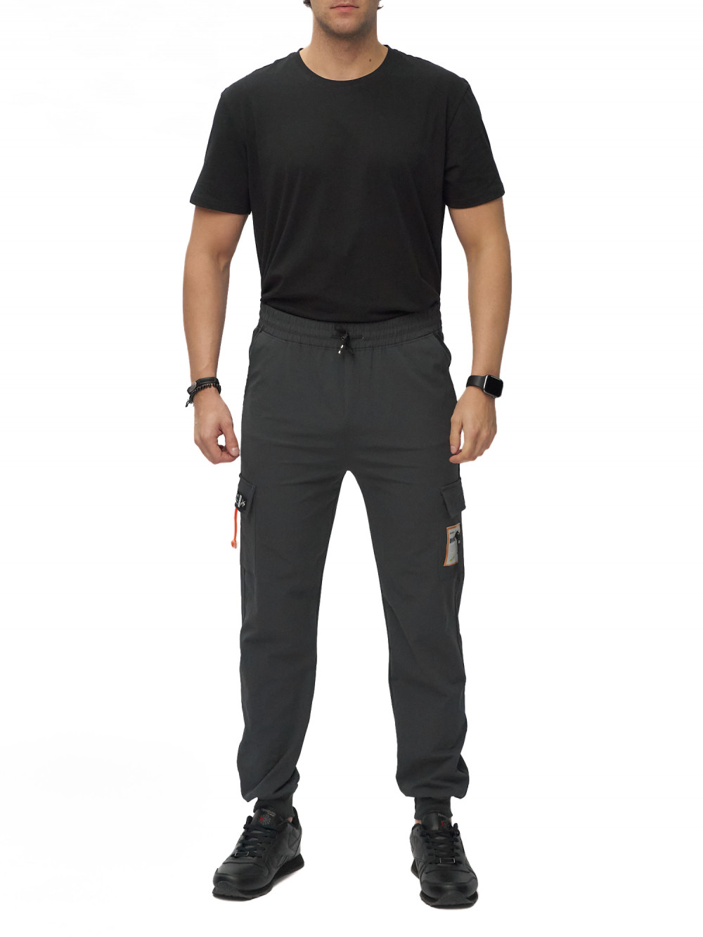 

Брюки мужские NoBrand AD3075 серые 50 RU, Серый, AD3075