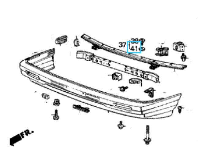 

Шайба бампер, HONDA, Оригинал, 1 шт., 1