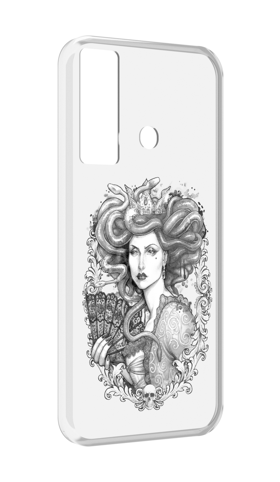 

Чехол MyPads медуза черно белый для Tecno Camon 17, Прозрачный, Tocco
