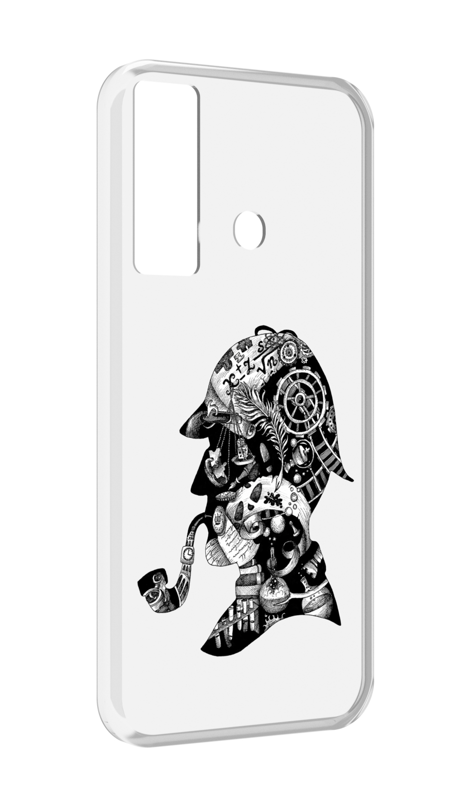 

Чехол MyPads мужчина с трубкой абстракция для Tecno Camon 17, Прозрачный, Tocco