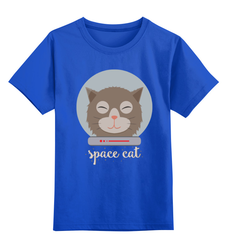 

Футболка детская Printio Космо кот (space cat) цв. синий р. 164, Космо кот (space cat)