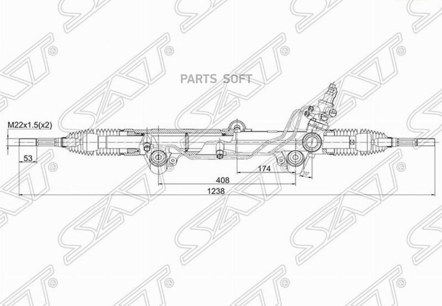 

SAT Рейка рулевая TOYOTA LAND CRUISER 200/SEQUOIA 07-/LEXUS LX570 07-