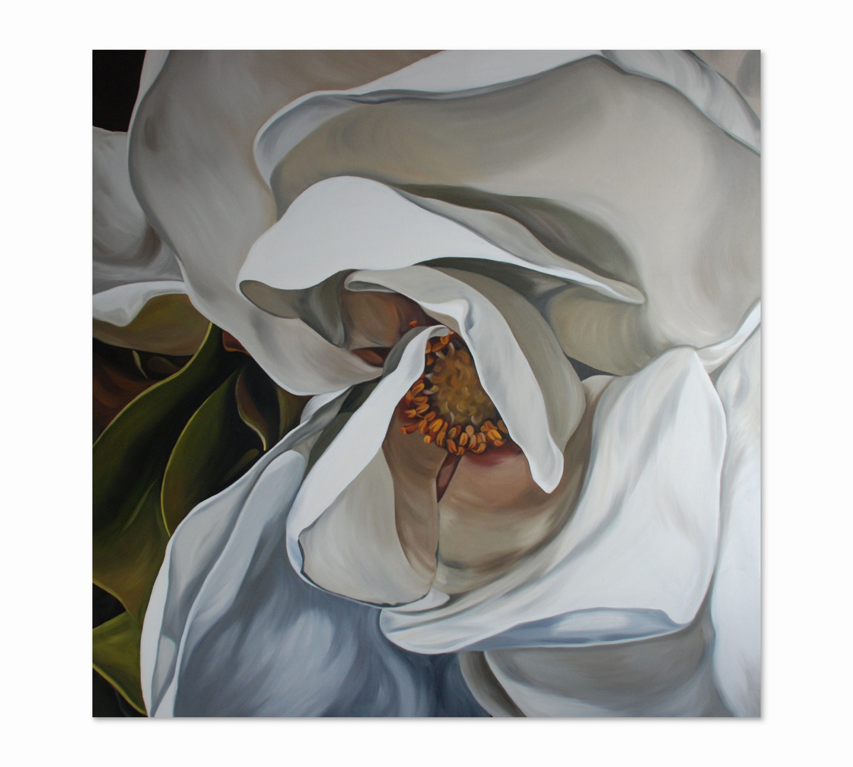 

Картина интерьерная на холсте Poly Print Art Белый цветок 60х60 см.
