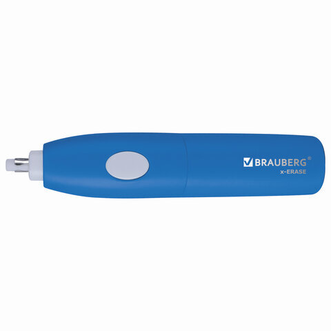 

Ластик электрический BRAUBERG X-ERASE питание 2 батарйк ААА + 16 сменных ластиков 229608, Синий