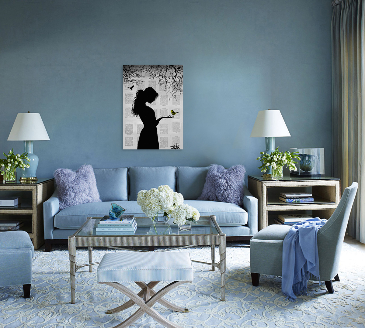 

Картина интерьерная на холсте Poly Print Art Газетный романтизм Луи Джовера 8 70х50 см.