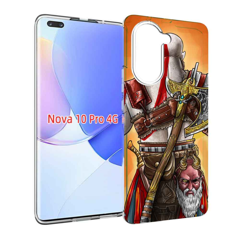 Чехол MyPads God of War для Huawei Nova 10 Pro противоударный