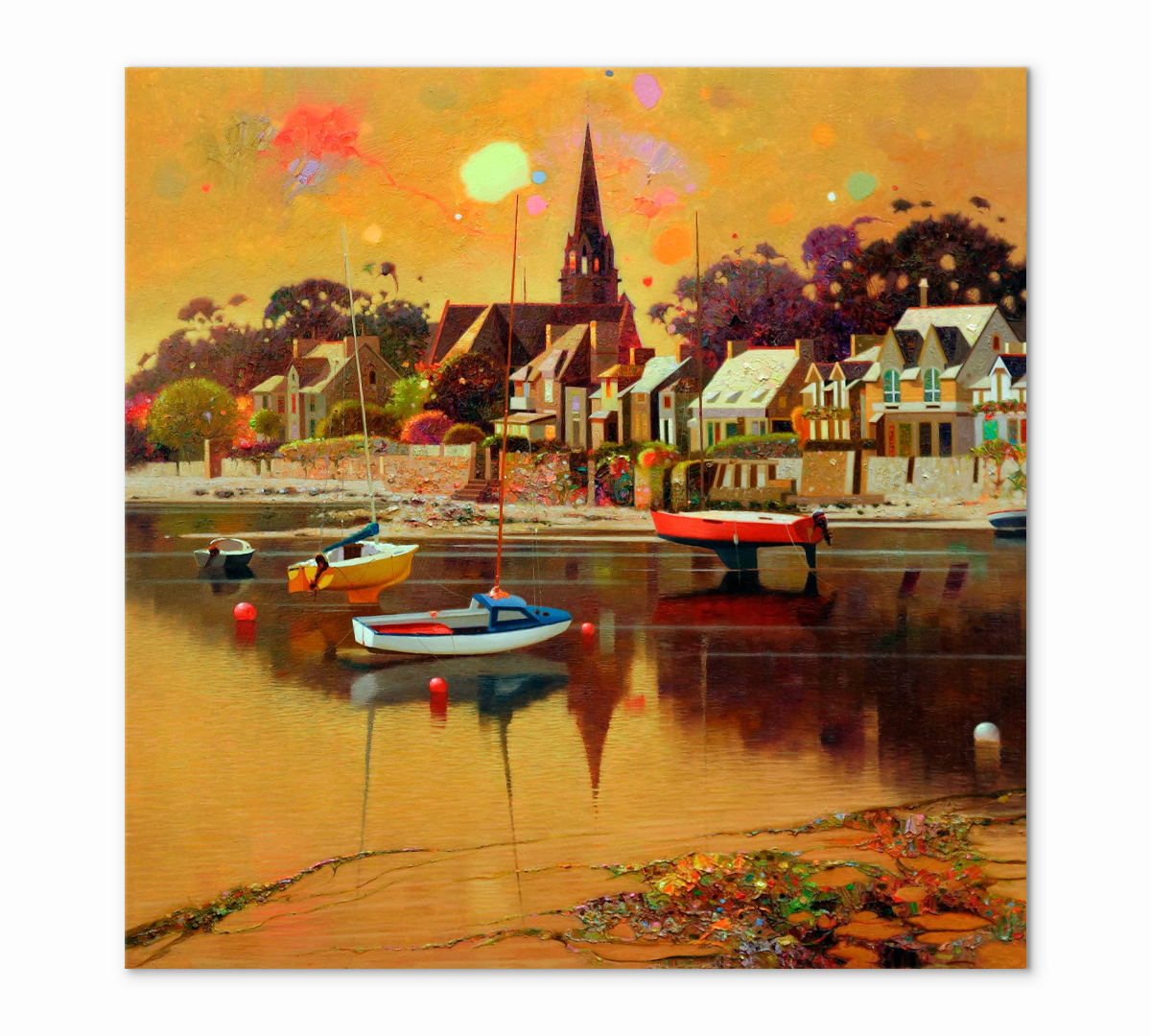 

Картина интерьерная на холсте Poly Print Art Бумажные домики 5 50х50 см.