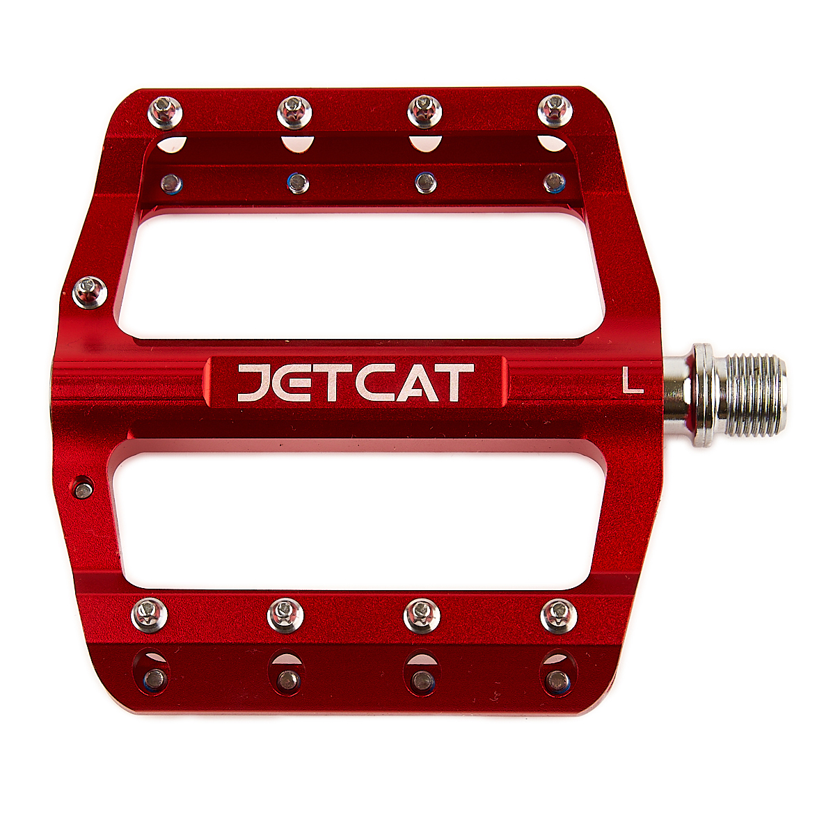 Педали велосипедные JETCAT Pro 106 алюминиевые 3 промподшипника красные