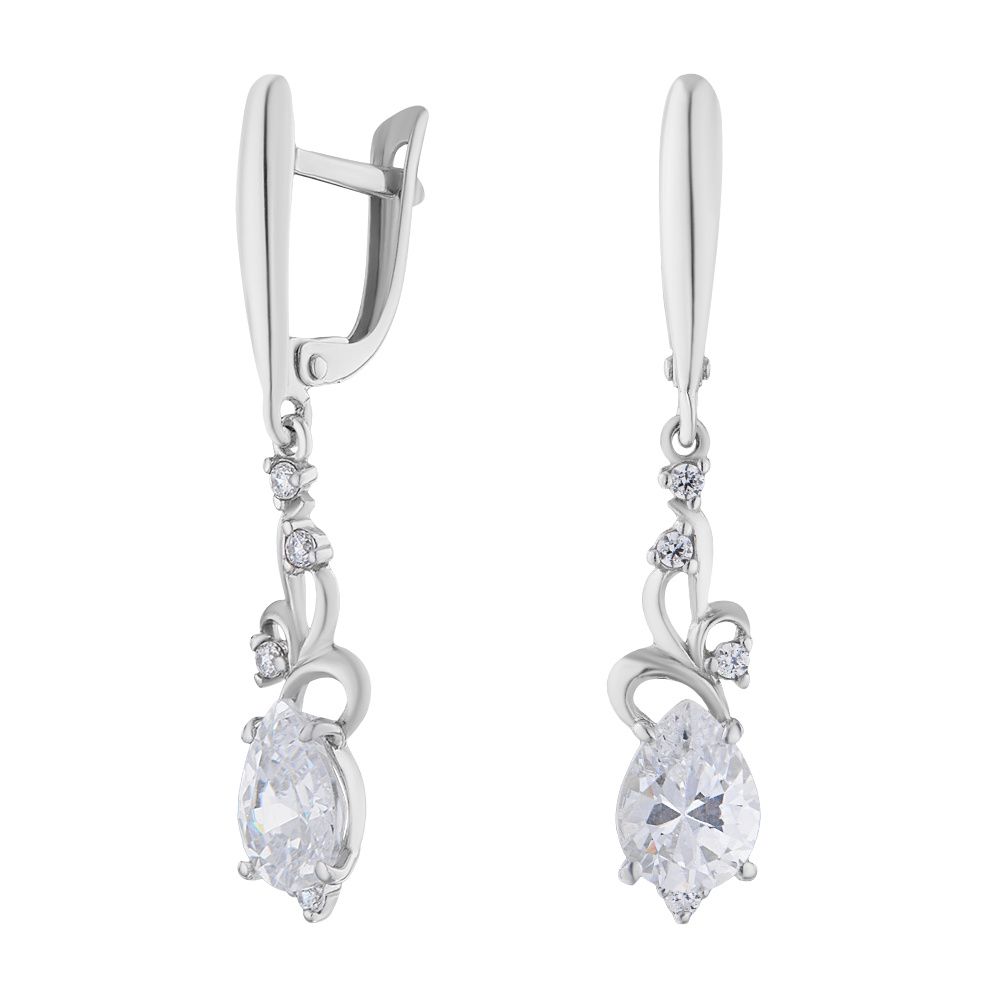 

Серьги из серебра с фианитом ЮВЕЛИР КАРАТ 2124841/93, 2124841/93