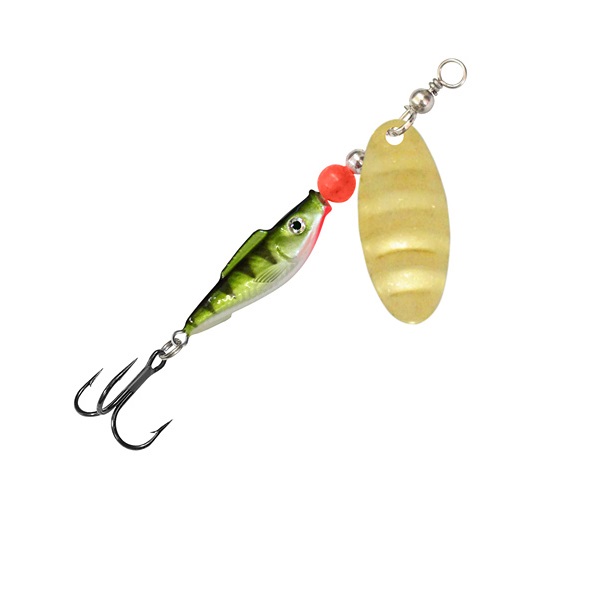 Блесна для рыбалки AQUA FISH REFLEX-4 10,0g, цвет 48 (окунь, золото), 1 штука