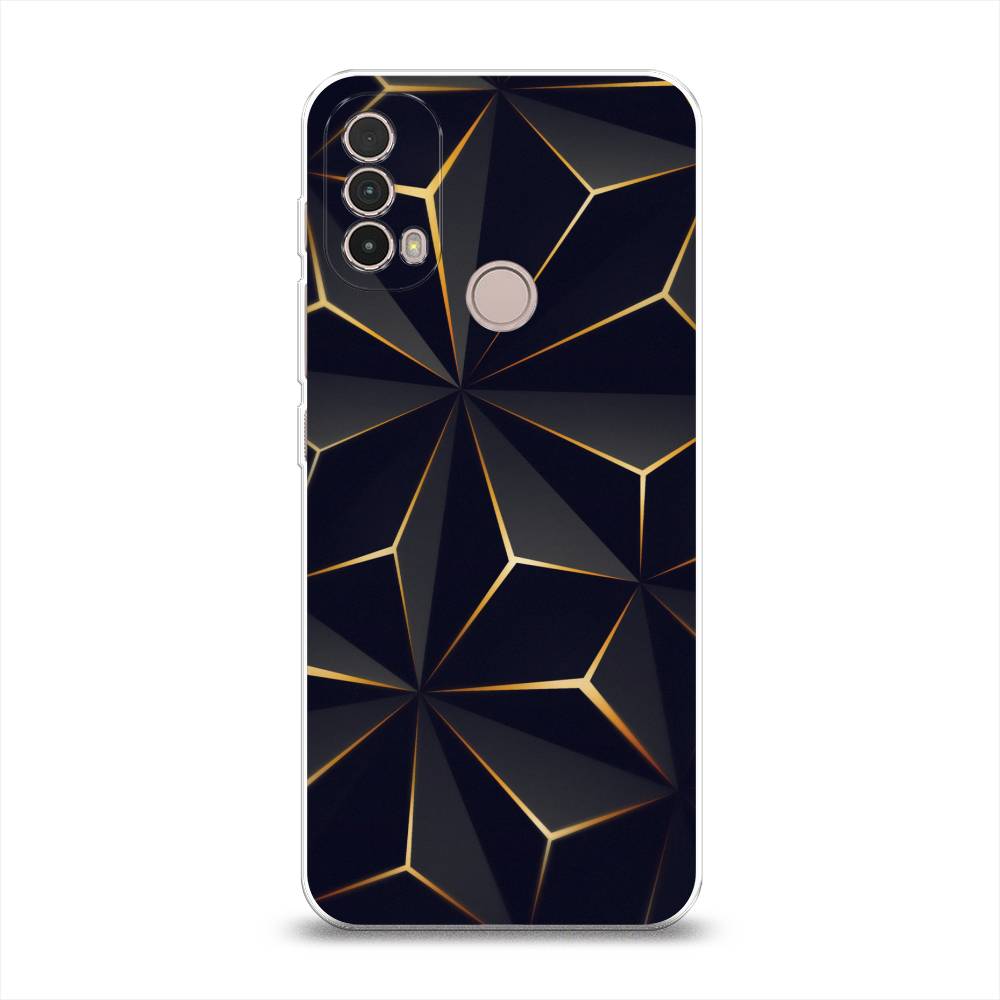 

Чехол на Lenovo K14 Plus "Черные полигоны", Золотистый;черный, 243650-3