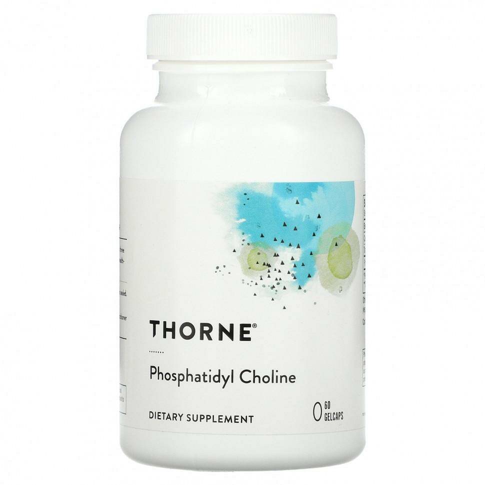 фото Фосфатидилхолин, phosphatidyl choline, thorne research, 60 желатиновых капсул