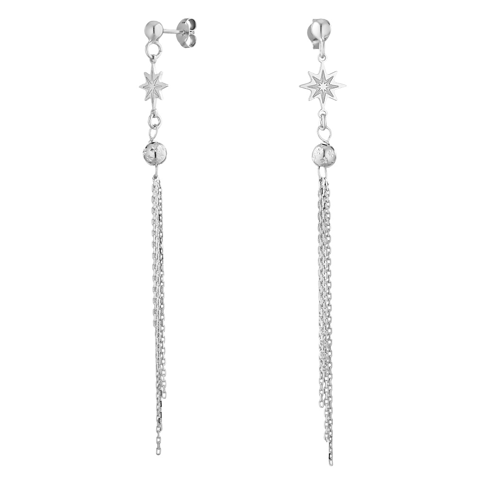 

Серьги подвески из серебра ЮВЕЛИР КАРАТ 20210121/9ORSET10360RP, 20210121/9ORSET10360RP