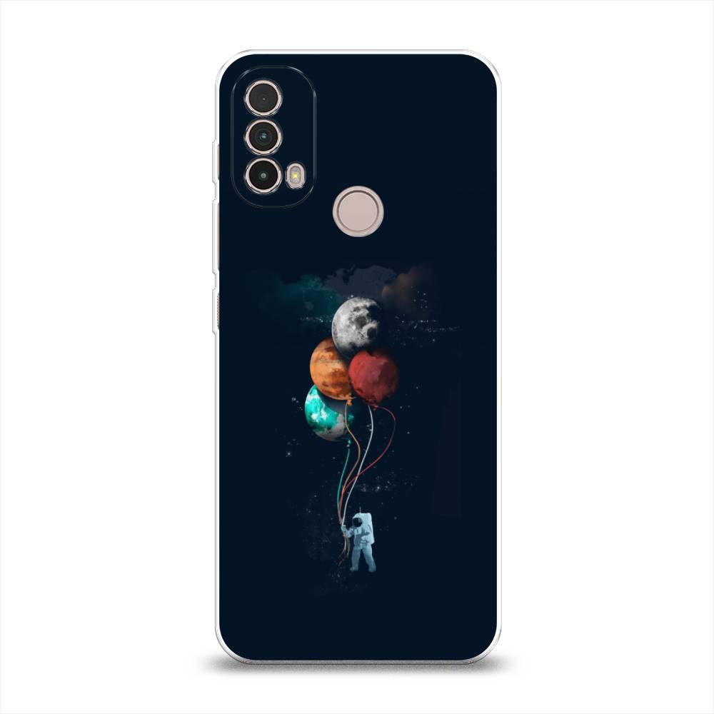 

Чехол на Lenovo K14 Plus "Космонавт с шариками", Разноцветный, 243650-4