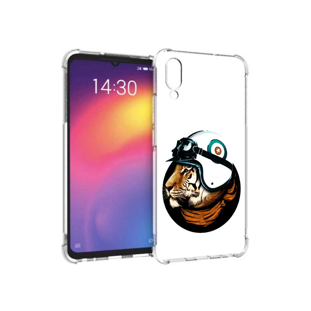 

Чехол MyPads Tocco для Meizu Note 9 Тигр в шлеме (PT134513.88.171), Прозрачный, Tocco