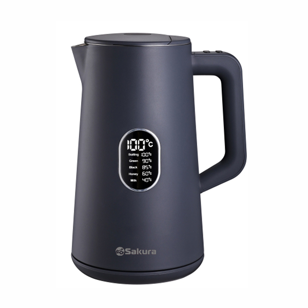 Чайник электрический SAKURA SA-2171 1.5 л серый корзина универсальная sakura 3 1 л 21×20×16 3 см круглая светло серый