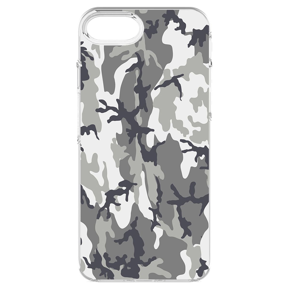 

Чехол-накладка Krutoff Clear Case Камуфляж серый для iPhone 7/8/SE, Прозрачный
