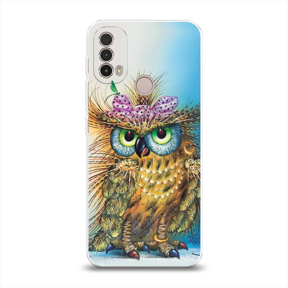 

Чехол на Lenovo K14 Plus "Модная сова", Коричневый;голубой, 243650-1