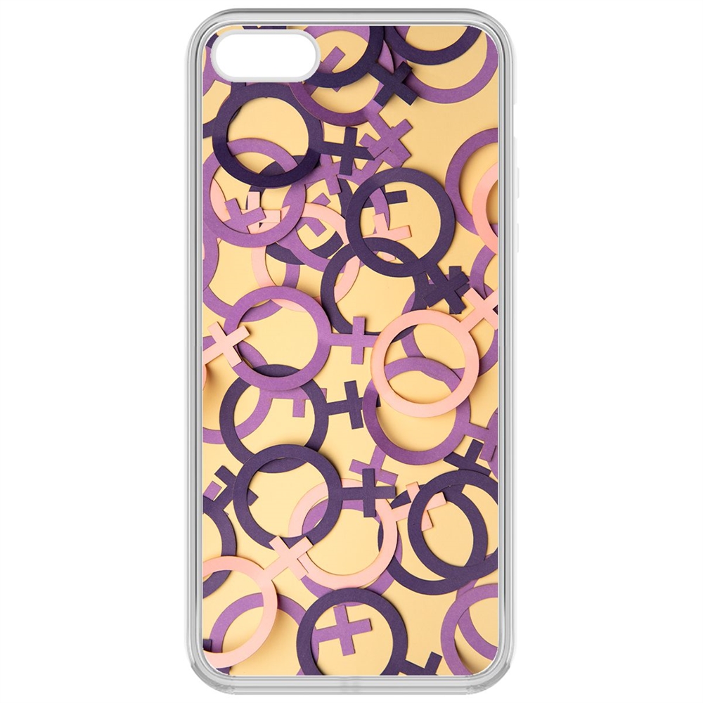 

Чехол-накладка Krutoff Clear Case Женское начало для iPhone 5/5s, Прозрачный