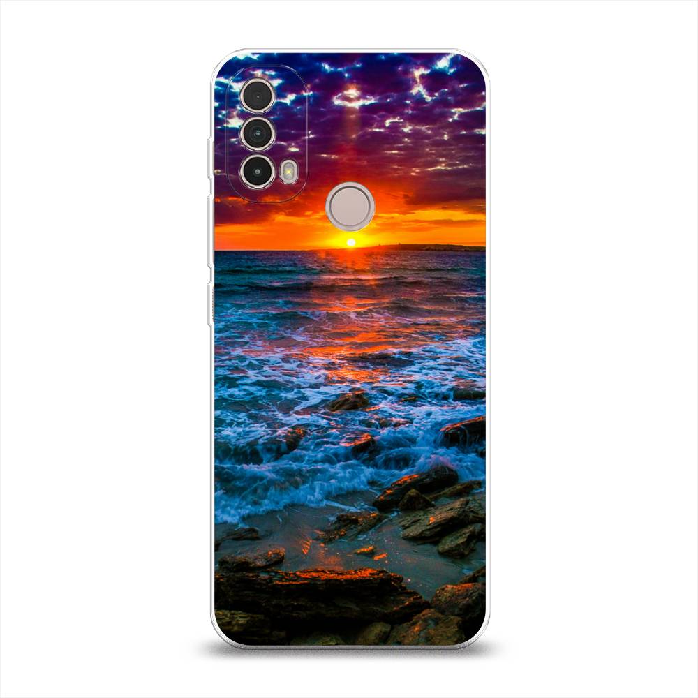 

Чехол на Lenovo K14 Plus "Закат 1", Оранжевый;синий, 243650-2