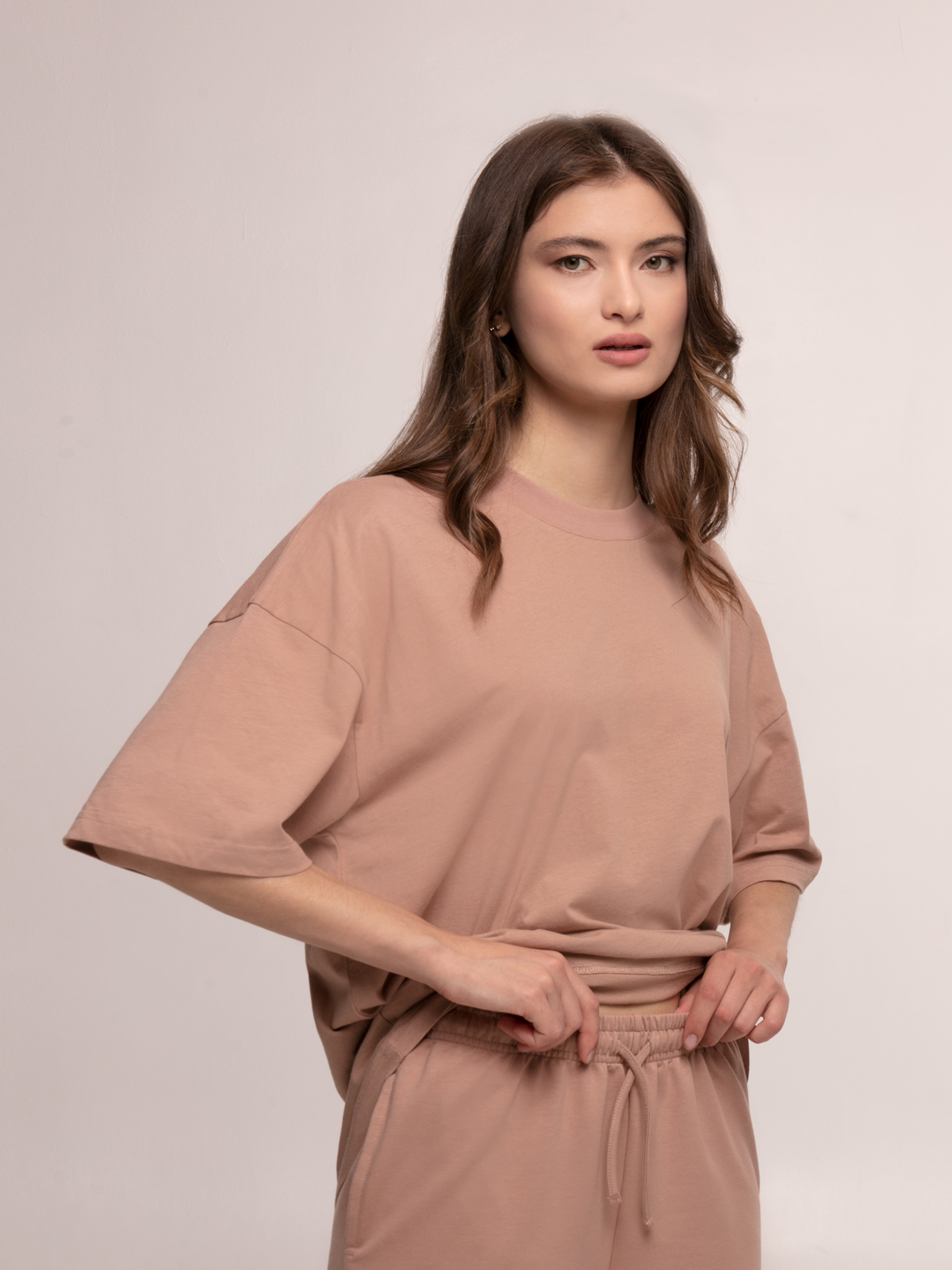 Футболка женская MELLE 11001 бежевая S/M