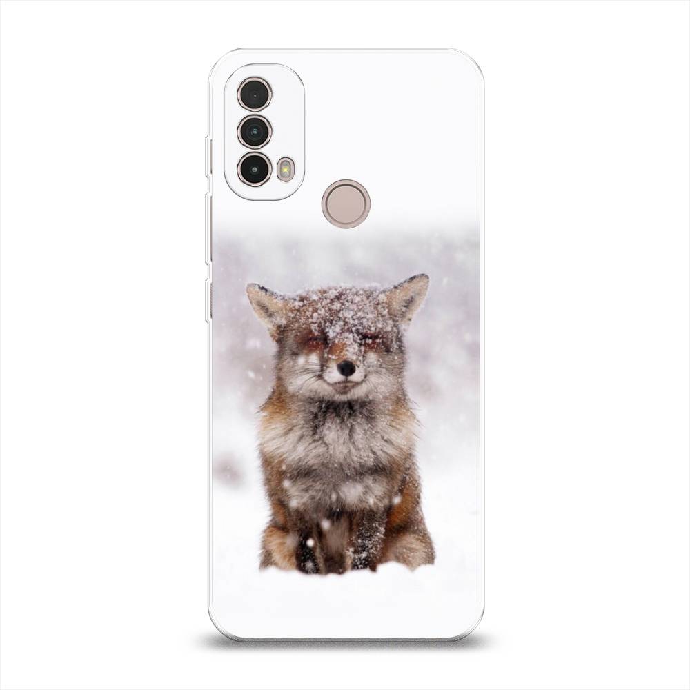 

Чехол на Lenovo K14 Plus/Motorola Moto E20/E30/E40 "Зимняя лиса", Белый;серый;коричневый, 243650-1